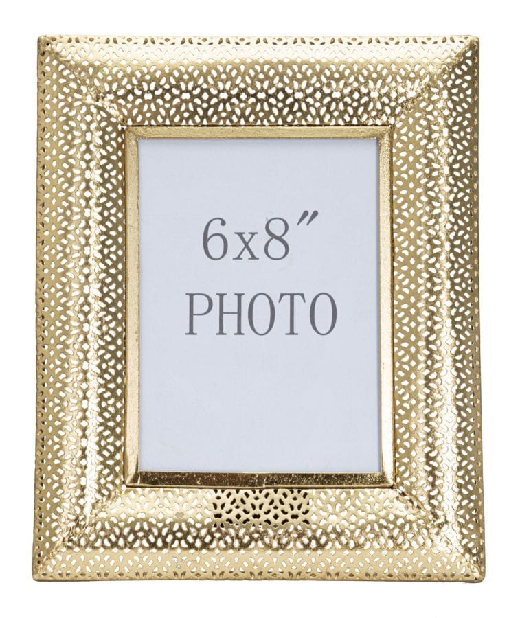 Rama foto decorativa din metal, Glam Holes Auriu, 25 x 31 cm (1)