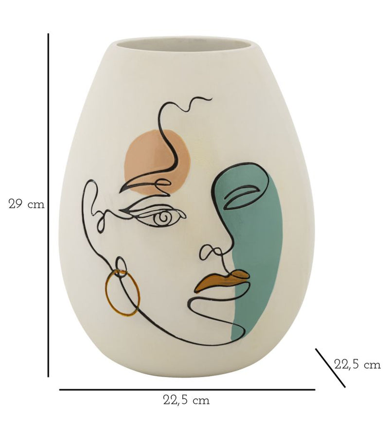 Vaza decorativa din polirasina, Art -B- Multicolor, Ø22,5xH29 cm (5)
