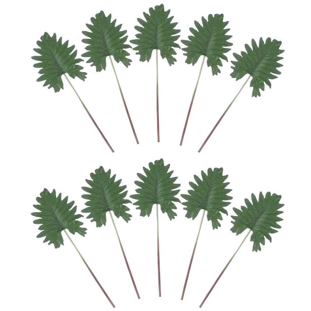 Set 10 frunze decorative artificiale, Tropi Verde, H80 cm