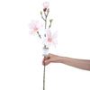 Set 10 fire flori artificiale, Magnoli Crem / Verde, H69 cm (1)