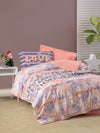 Lenjerie de pat din bumbac, Love Multicolor, 160 x 220 cm