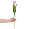 Fir floare artificiala, Tulipi Lila / Verde, H50 cm