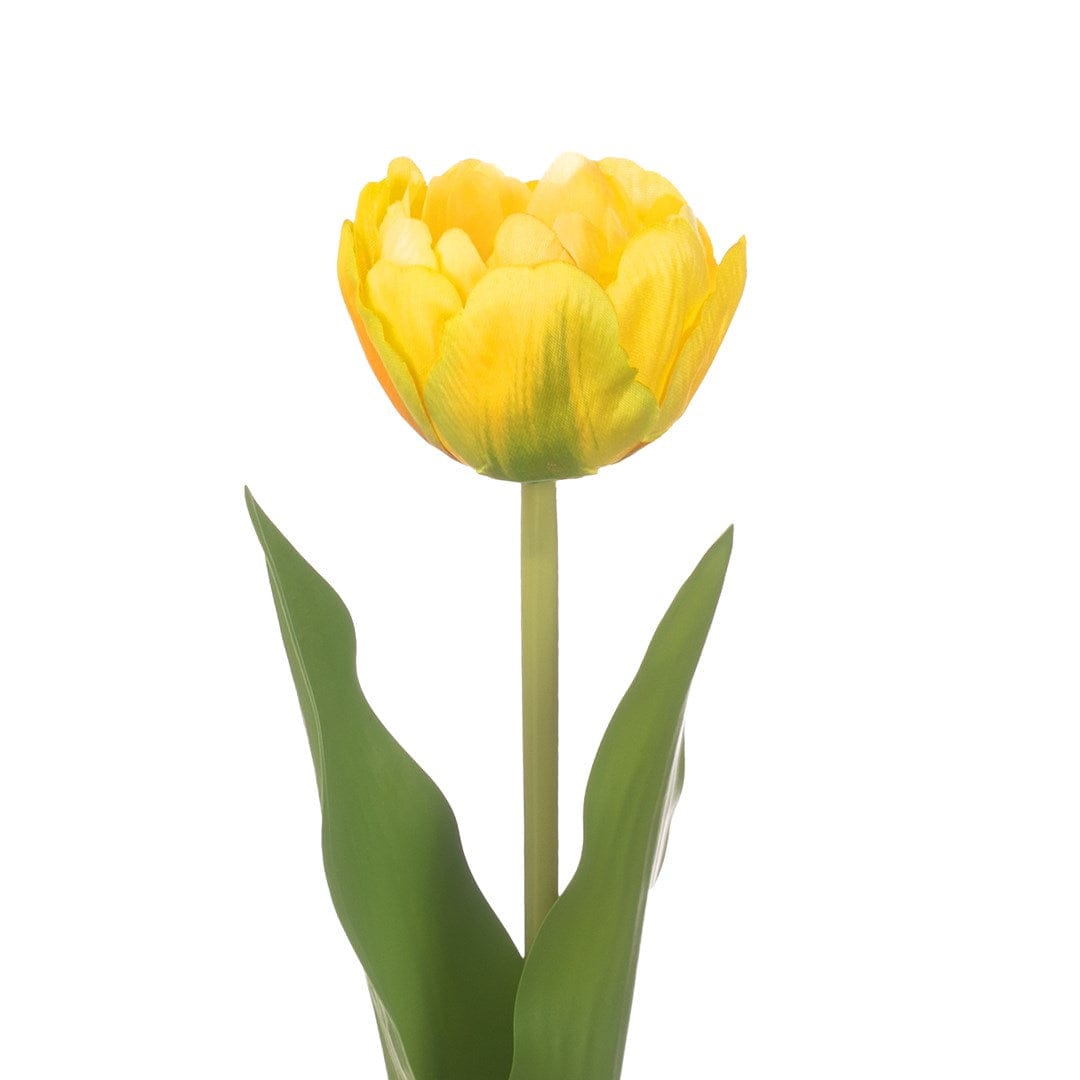 Fir floare artificiala, Tulipi Galben / Verde, H50 cm (1)