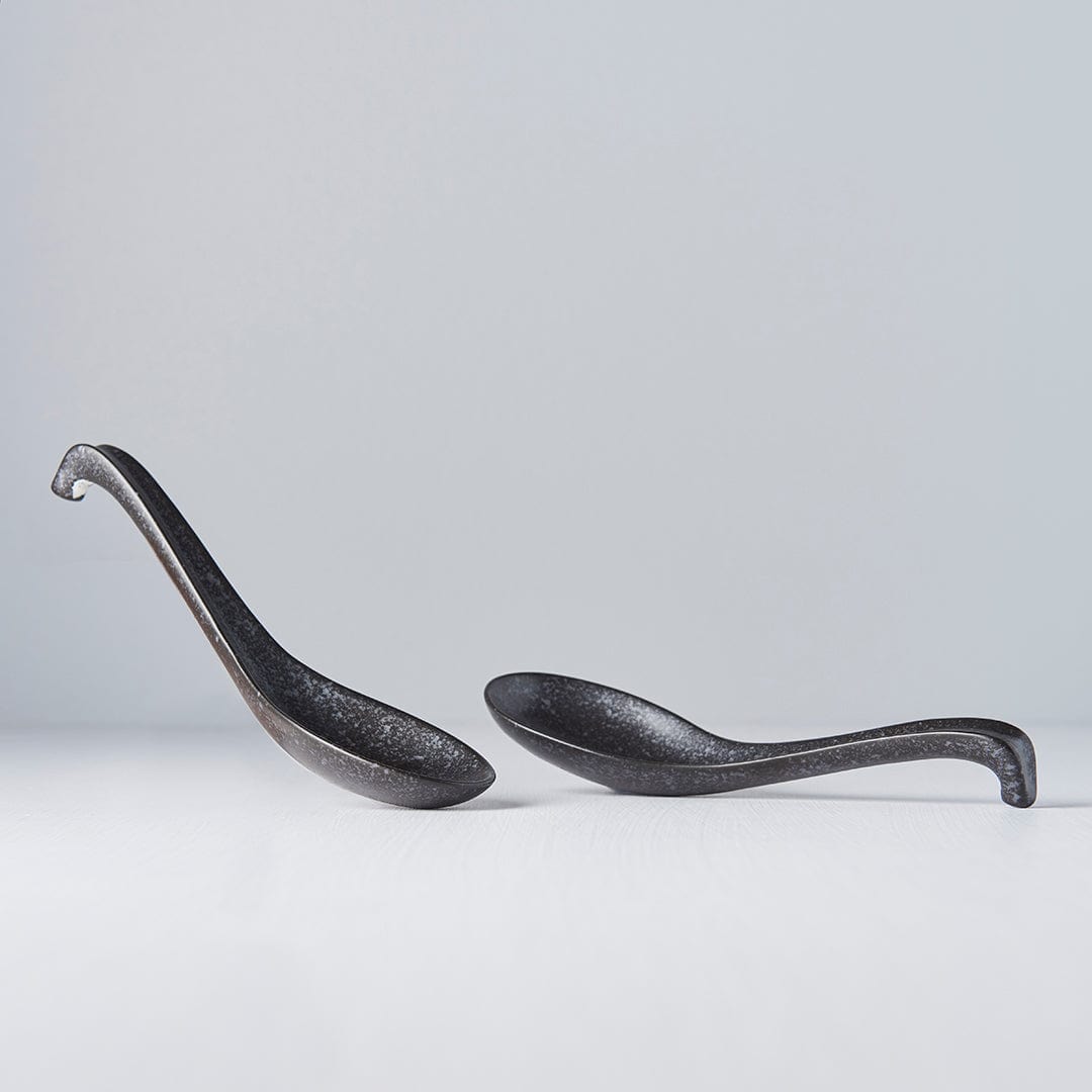 Lingura din ceramica, Matt Negru, 17,5 cm (1)