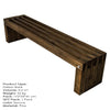 Banca din lemn, Delem Nuc, l170xA39xH40 cm (3)