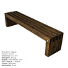 Banca din lemn, Delem Medium Nuc, l130xA33xH39 cm (3)