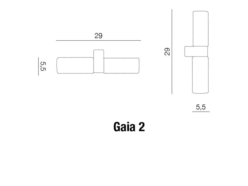 Aplica Gaia 2 Alb / Crom, AZ1603 (2)
