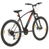 Bicicleta montana cu 21 de viteze, cadru metalic, Mountain Negru / Rosu, 48 cm (1)