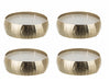 BIZZOTTO, Set 4 Lumanari Decorative Chisel Bright S, Auriu, din Ceara in Suport de Aluminiu, 4 Fitile, Rotunde Ø13,5xH4,5 cm