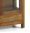 Cabinet cu vitrina, din lemn si furnir, cu 1 sertar si 1 usa, Star I Nuc, l50xA30xH100 cm (1)