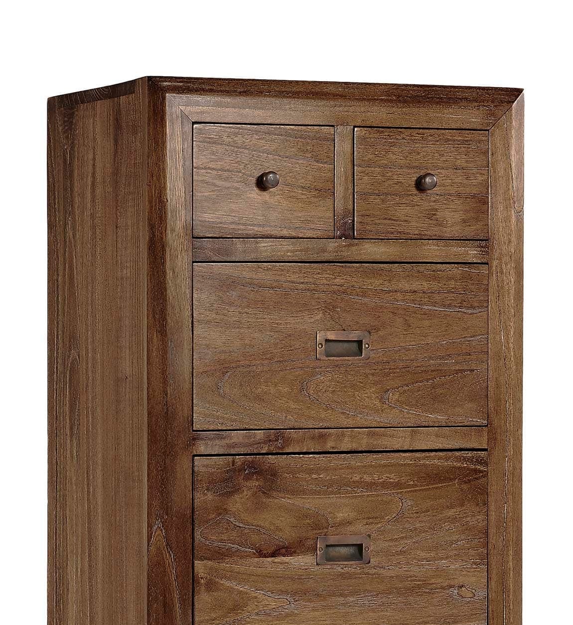 Cabinet din lemn cu 4 sertare, Sindor Natur, l55xA40xH125 cm (1)