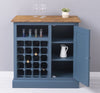 Cabinet din lemn de brad, cu 1 usa si suport sticle, Pasy PS579, Bleumarin Vopsit P051/P064, l90xA41xH90 cm (4)