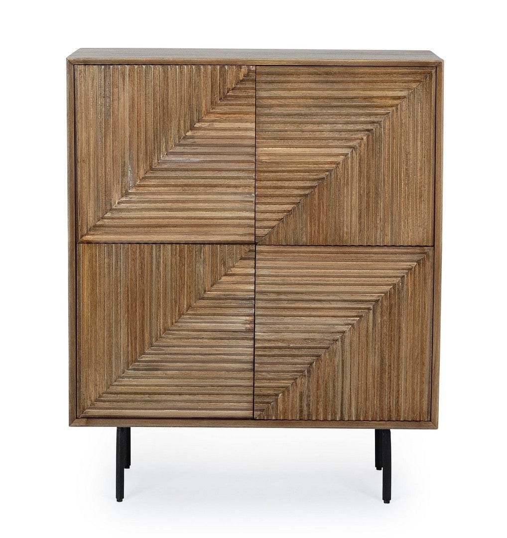 Cabinet din lemn de mango si metal, cu 4 usi, Darsey Natural, l92xA40xH110 cm (1)