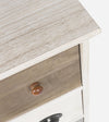 Cabinet din lemn de Paulownia si MDF, cu 5 sertare Madyson Slim Ivoir / Gri, l26xA32xH98 cm (1)