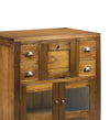 Cabinet din lemn si furnir, cu 4 sertare si 2 usi, Star Nuc, l75xA50xH75 cm (1)
