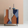 Cabinet din lemn si metal, cu 4 usi, Dispensa 108 Colorfield B Multicolor, l120xA50xH140 cm (1)