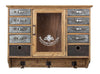 Cabinet suspendat din lemn de pin, cu 10 sertare si 1 usa, Officia Natural / Gri, l59,5xA17,5xH46,5 cm (1)
