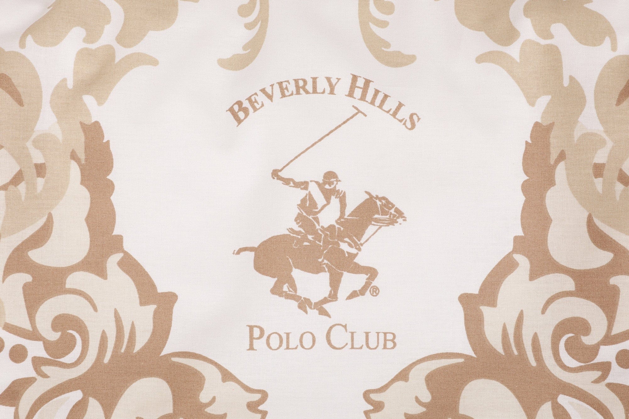 Lenjerie de pat din bumbac Ranforce, Beverly Hills Polo Club BHPC 024 Crem / Alb, 200 x 220 cm (3)