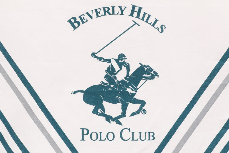 Lenjerie de pat din bumbac Ranforce, Beverly Hills Polo Club BHPC 025 Verde / Alb, 160 x 220 cm (4)