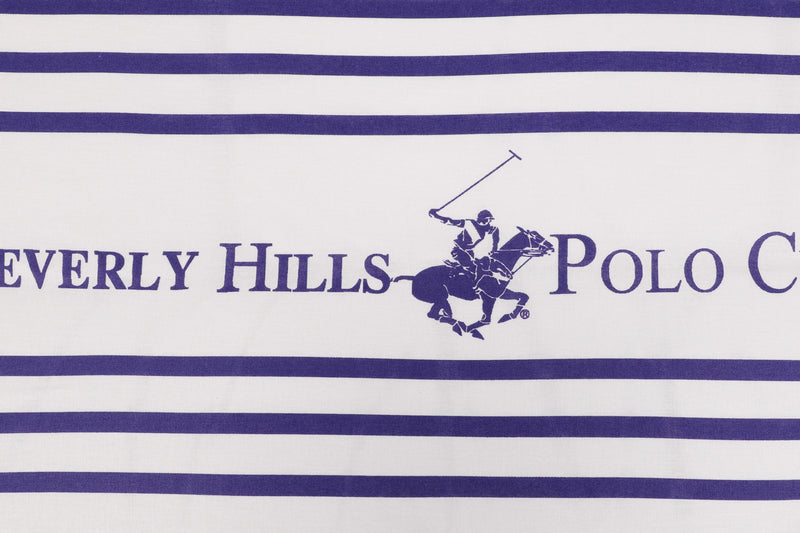 Lenjerie de pat din bumbac Ranforce, Beverly Hills Polo Club BHPC 029 Alb / Lila, 200 x 220 cm (4)