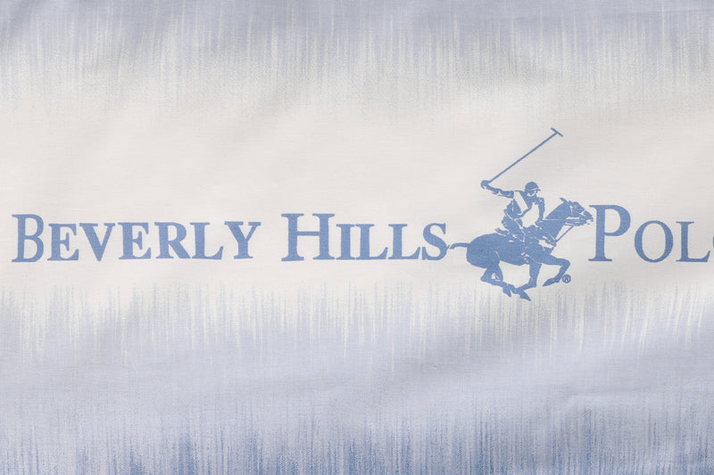 Lenjerie de pat din bumbac Ranforce, Beverly Hills Polo Club BHPC 030 Bleu / Alb, 160 x 220 cm (2)