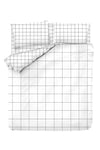 Lenjerie de pat din bumbac Ranforce Grandes Alb / Negru, 200 x 220 cm (1)