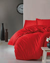 Lenjerie de pat din bumbac Satinat Premium Elegant Rosu, 200 x 220 cm
