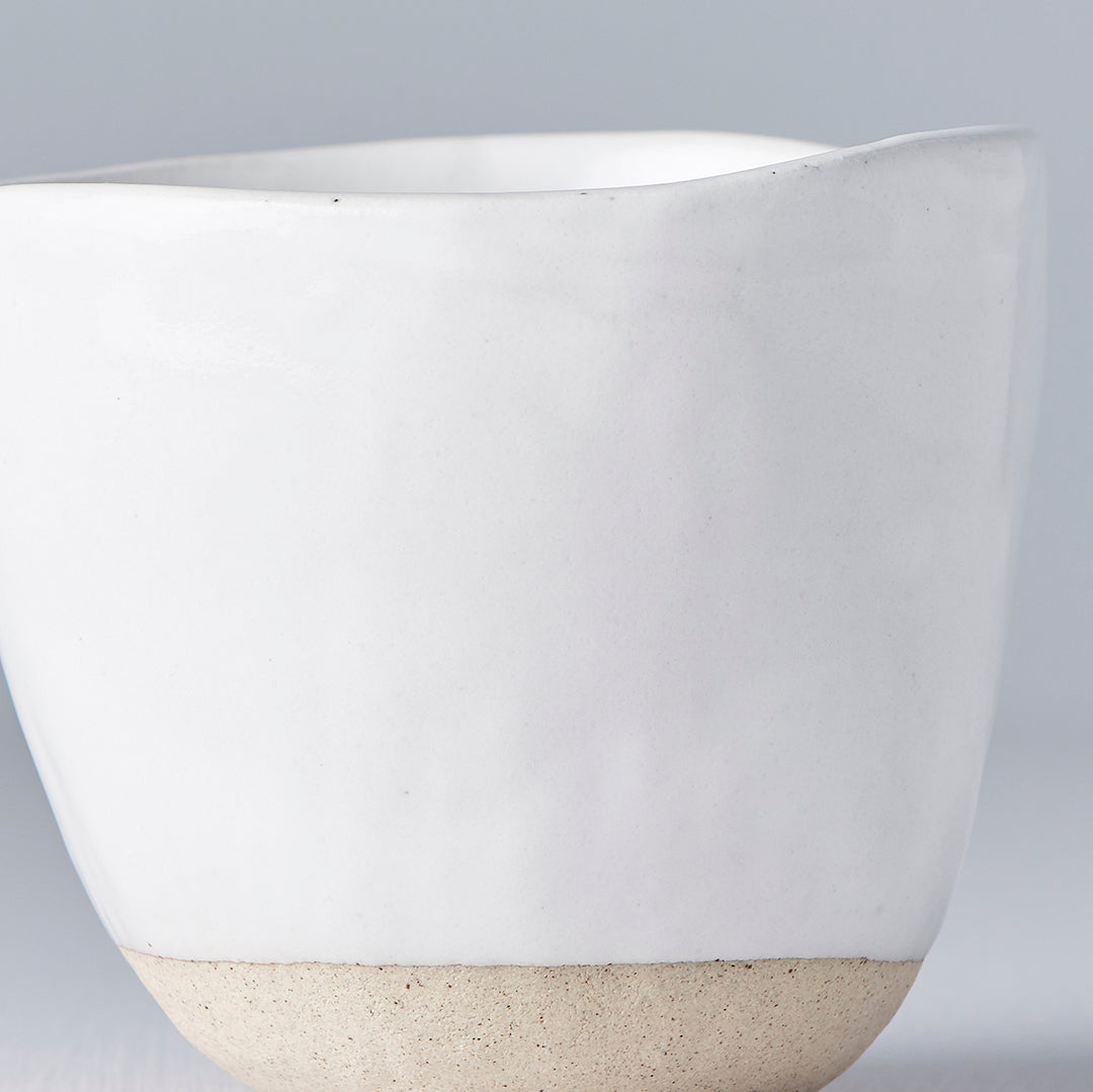 Pahar din ceramica, Lopsided Alb, 180 ml (1)