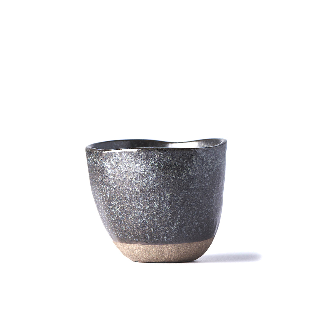 Pahar din ceramica, Lopsided Negru, 180 ml
