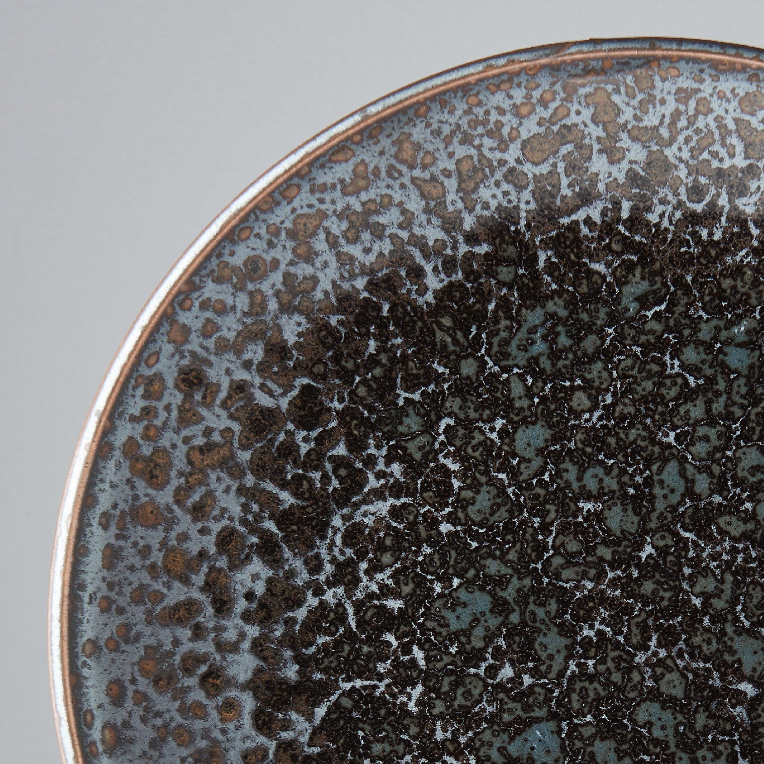 Platou pentru servire, din ceramica, Pearl Negru, Ø25,5xH3,5 cm (1)