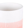 Suport din ceramica pentru accesorii de birou, Fino Alb / Roz, Ø9xH9,8 cm (1)
