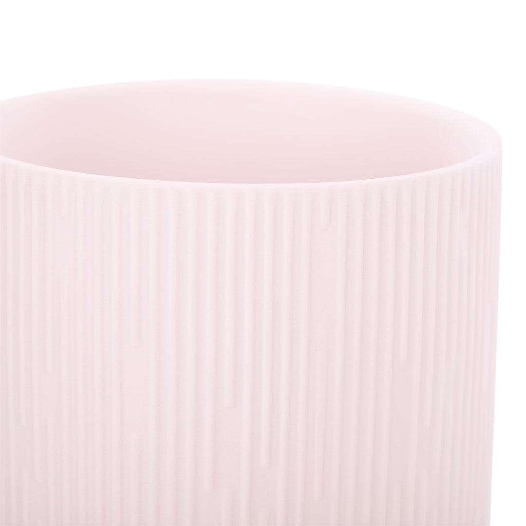 Suport din ceramica pentru accesorii de birou, Paso Roz, Ø9xH9,8 cm (1)