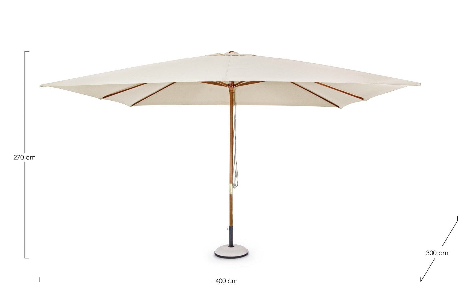 Umbrela de soare, Syros A Ivoir, L400xl300xH270 cm (3)