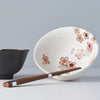 Set 2 boluri cu 4 bete japoneze, din ceramica, Cherry Blossom Negru, 400 ml (1)