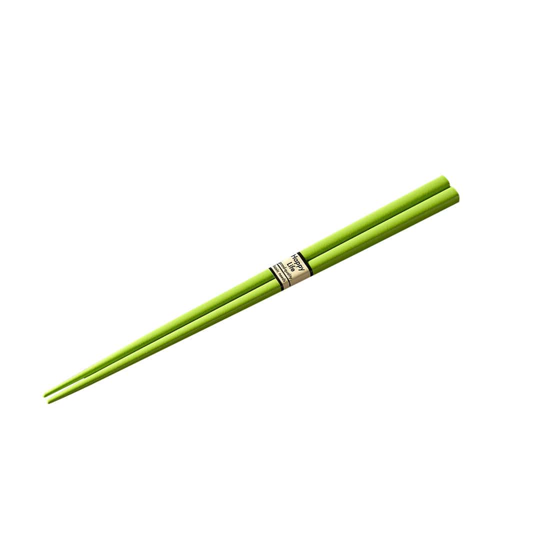 Set 2 betisoare japoneze, din lemn, Chopsticks Verde, 22,5 cm