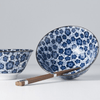 Set 2 boluri cu 4 bete japoneze, din ceramica, Plum Albastru, 400 ml (1)