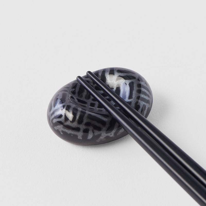 Suport pentru betisoare japoneze, din ceramica, Chopsticks Rest Negru, L4,5xl3x6 H1,5 cm (1)