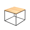 Masa de cafea din lemn si metal, Tensio Wood Stejar / Alb, L50xl50xH45 cm