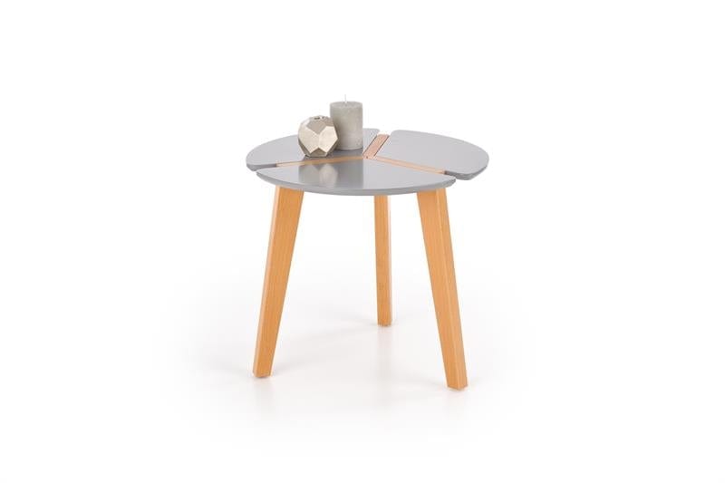 Masa de cafea din MDF si lemn, Zura Gri, Ø50xh45 cm (1)