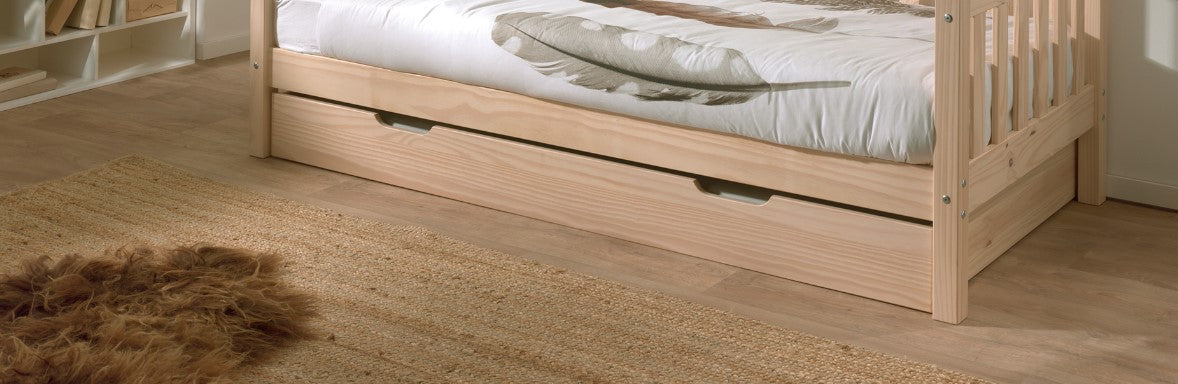 Sertar pat din lemn de pin, Fritz Natural, l198,5xA94xH17,4 cm (1)
