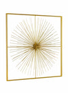 Decoratiune de perete din metal Auriel Medium Auriu, l70xA7xH70 cm