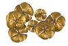 Decoratiune metalica de perete Flower B Auriu, l80xA6xH57 cm