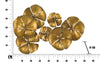 Decoratiune metalica de perete Flower B Auriu, l80xA6xH57 cm (7)