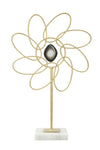 Decoratiune metalica Glam Daisy Auriu, l24xA10xH37,5 cm
