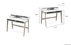 Masa de birou din lemn de pin si MDF cu 2 sertare, pentru copii Kiddy Alb, L110xl60xH90 cm (5)