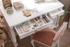 Masa de birou din pal cu 2 sertare si 1 usa, pentru copii si tineret, Romantic Alb, L117xl62xH75 cm (7)