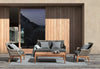 Masa de cafea pentru gradina / terasa din lemn de tec, Keilani Natural, L120xl70xH35 cm (1)
