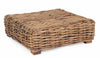 Masa de cafea pentru gradina / terasa, din ratan si lemn, Olivenza Natural, L80xl80xH26 cm