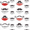 Set 3 role Tapet Imprimat Digital Moustache and lips
