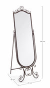 Oglinda decorativa de podea cu rama metalica, Melanie Maro Antichizat, l51xA50xH165 cm (2)